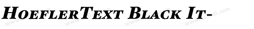 HoeflerText Black It字体转换 HoeflerText Black It字体转换